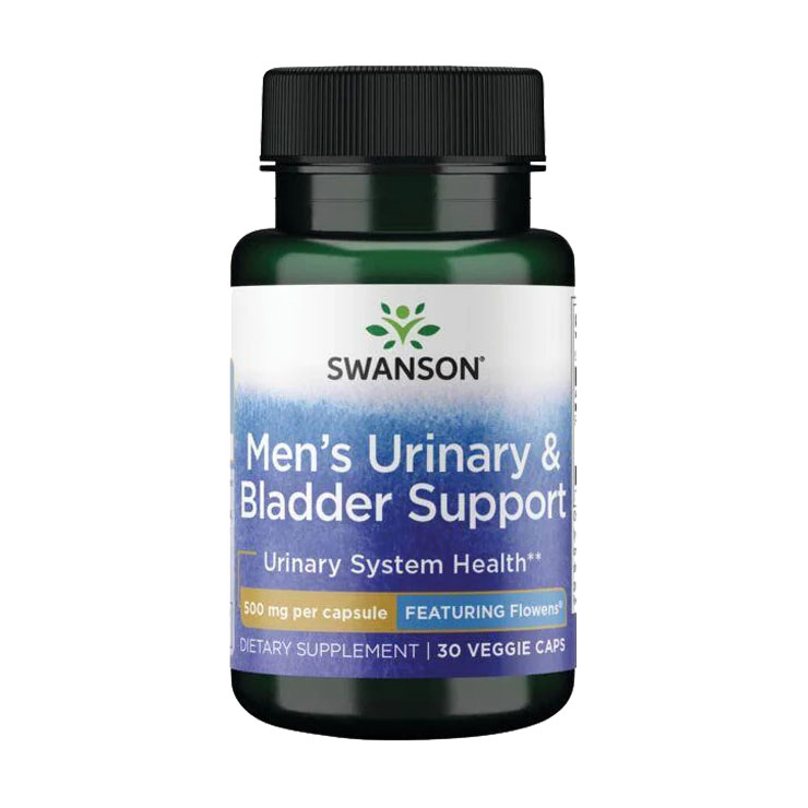 Підтримка сечовидільної системи для чоловіків Swanson Men's Urinary &amp; Bladder Support 500 мг, 30 вегетеріанських капсул